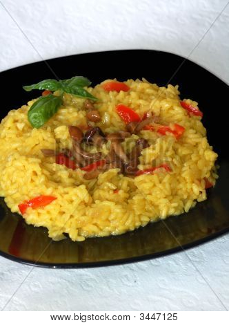 Risotto med svampe og Zaffron