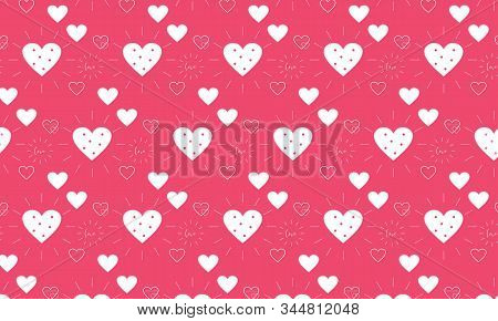 Valentines Day Love Seamless Pattern Stock Vector