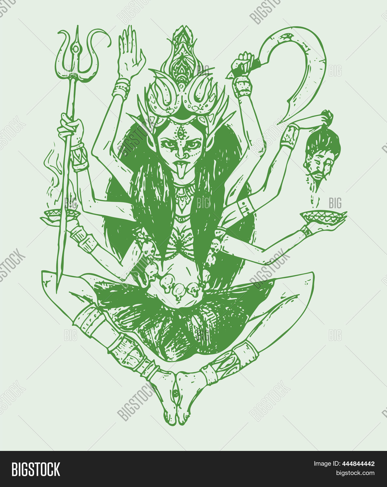 kali goddess drawing