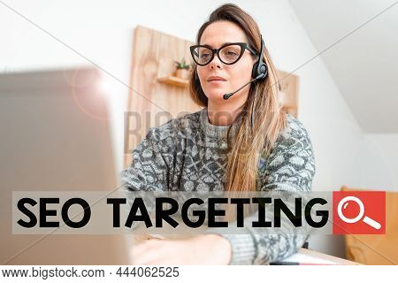 Inspiration Showing Sign Seo Targeting. Concept Meaning Specific Keywords For Location Landing Page 