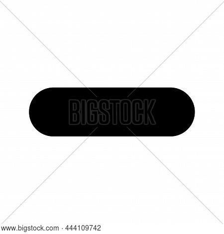 Minus Icon. Hyphen Sign. Negative Mark. Forbidden Symbol. App Button. Math Element. Vector Illustrat