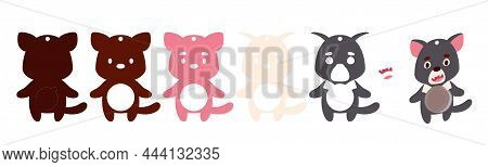 Cute Tasmanian Devil Candy Ornament. Layered Paper Decoration Treat Holder For Dome. Hanger For Swee