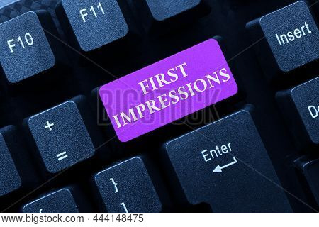 Conceptual Caption First Impressions. Business Overview Events When One Person Encounters Another Pe