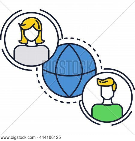 Two Way Communication Vector Flat Icon Isolated