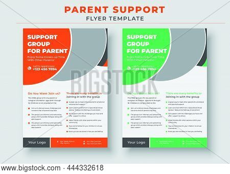 Parent Support Flyer Template, Support Group For Parent Flyer,