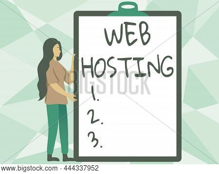 Text Showing Inspiration Web Hosting. Business Approach Business Allowing Access To A Server To Stor