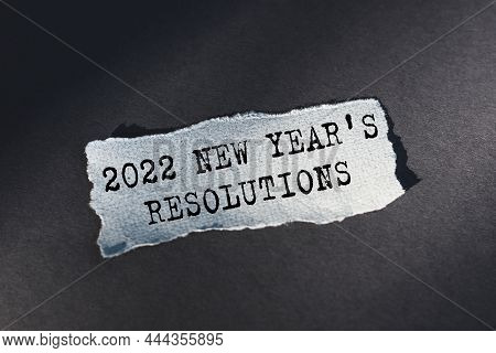 Goals For New Year. Concept. 2022 New Year's Resolutions Text Background.