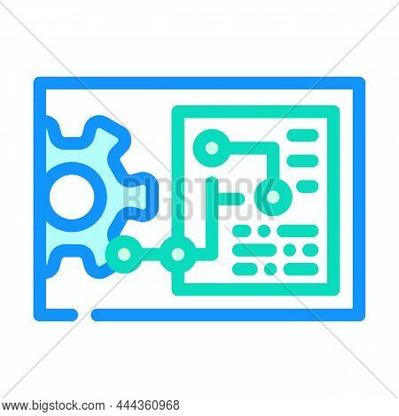 Engineering Processing Color Icon Vector. Engineering Processing Sign. Isolated Symbol Illustration