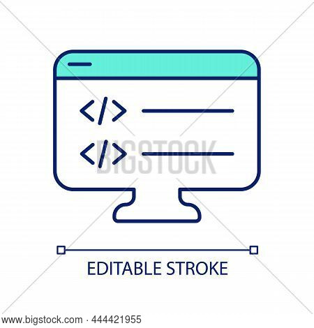 Writing Script For Website Rgb Color Icon. Web Programmer. Coding Computer Software. System Administ