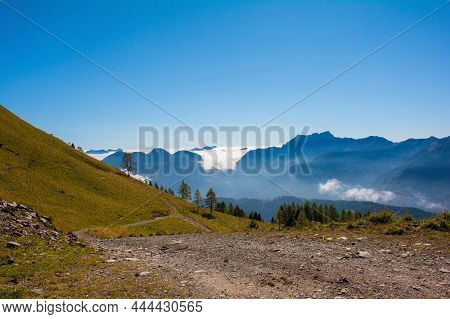 The Slopes Of Monte Morgenleit Near Sauris Di Sopra, Udine Province, Friuli-venezia Giulia, North Ea