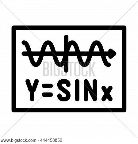 Trigonometry Formula Line Icon Vector. Trigonometry Formula Sign. Isolated Contour Symbol Black Illu
