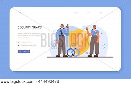 Convoy Web Banner Or Landing Page. Transportation Of A Criminal