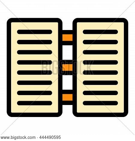 Customer Database Server Icon. Outline Customer Database Server Vector Icon Color Flat Isolated