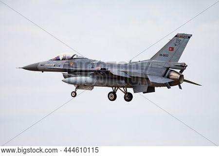 Radom, Poland - August 22, 2013: Military Fighter Jet Plane At Air Base. Air Force Flight Operation.