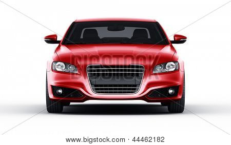 3D renderowania brandless czerwony samochód rodzajowy mój własny projekt w studio środowiska