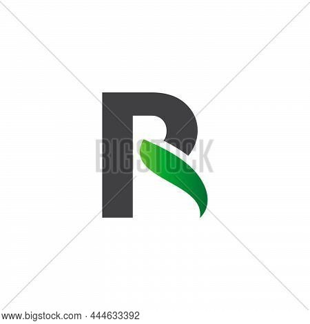 Letter R Alphabet Natural Green Icons - R Leaf Logo