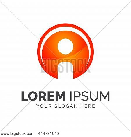 Abstract Letter I Network Technology, Design Vector Graphic Elements Template