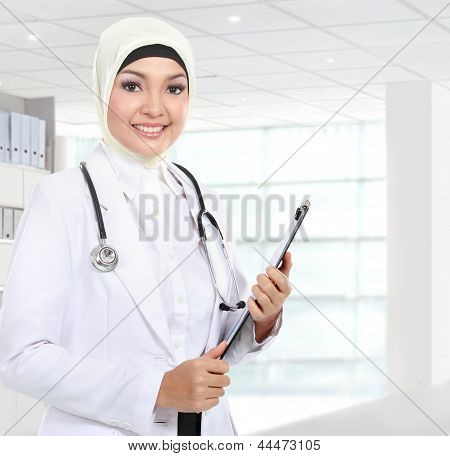 Portrét moslem asijské lékař
