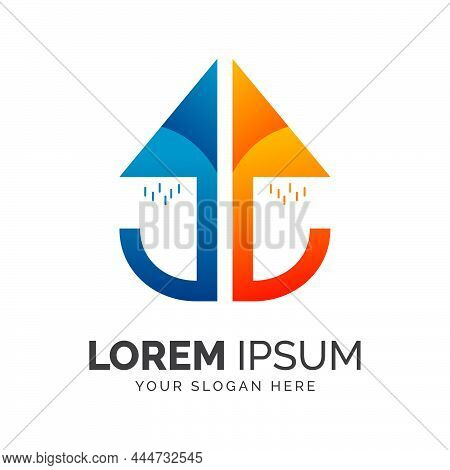 Abstract Letter T Umbrella Design Vector Graphic Elements Template