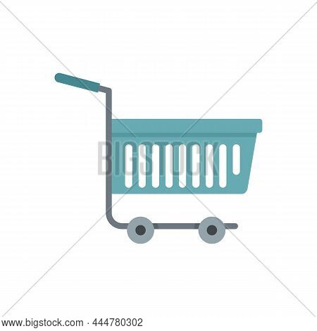 Shop Market Cart Icon. Flat Illustration Of Shop Market Cart Vector Icon Isolated On White Backgroun
