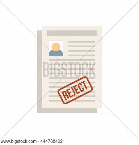 Illegal Immigrant Papers Icon. Flat Illustration Of Illegal Immigrant Papers Vector Icon Isolated On