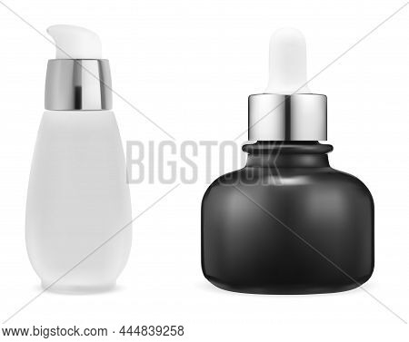 Cosmetic Serum Dropper Bottle. Serum Essence Pump Container. Pipette Dropper Vial, Face Beauty Medic