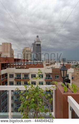 Dubai, United Arab Emirates – January 01, 2022, The Dubai Skyline View For Top Of The Building From