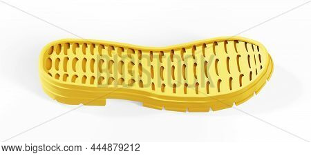 Big Male And Small Baby Sneaker Shoes Outsole View, Isolated, On White Background 3d Render