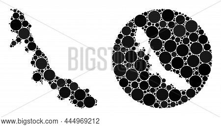 Vector Mosaic Veracruz State Map Of Spheric Dots. Mosaic Geographic Veracruz State Map Is Designed A