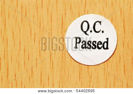 Quality Control Passed