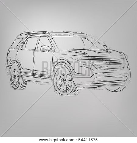 Vector Sketched Car