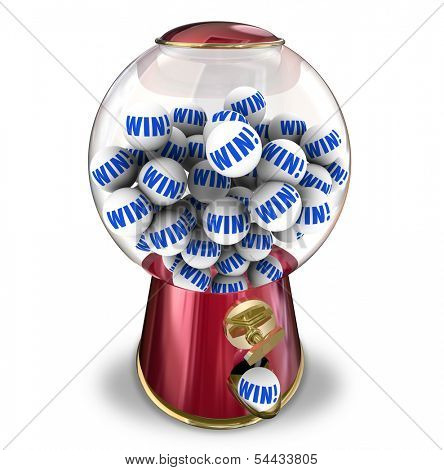 Win Ball Contest Lucky Winner Gumball Machine
