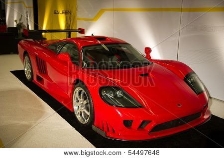 LOS ANGELES, CA - NOVEMBER 20: A Saleen S7 on exhibit at the Los Angeles Auto Show in Los Angeles, CA on November 20, 2013