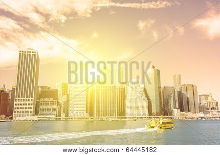 Manhattan In A Sunny Day