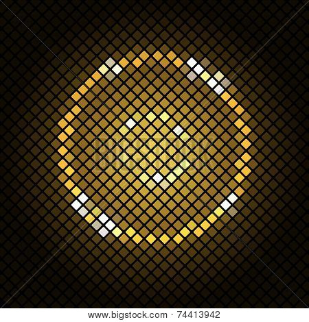 Abstract Mosaic With Gold Background