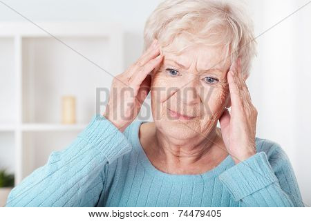 Senior Woman Having Headache