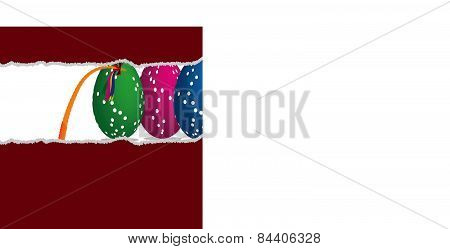 Happy Easter Decoration Inside Torn Paper Background