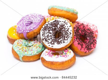 Colorful fresh doughnuts