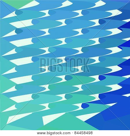 Green Fish Hooks Abstract Low Polygon Background