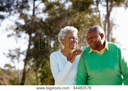 Senior Couple Enjoying Walk Together
