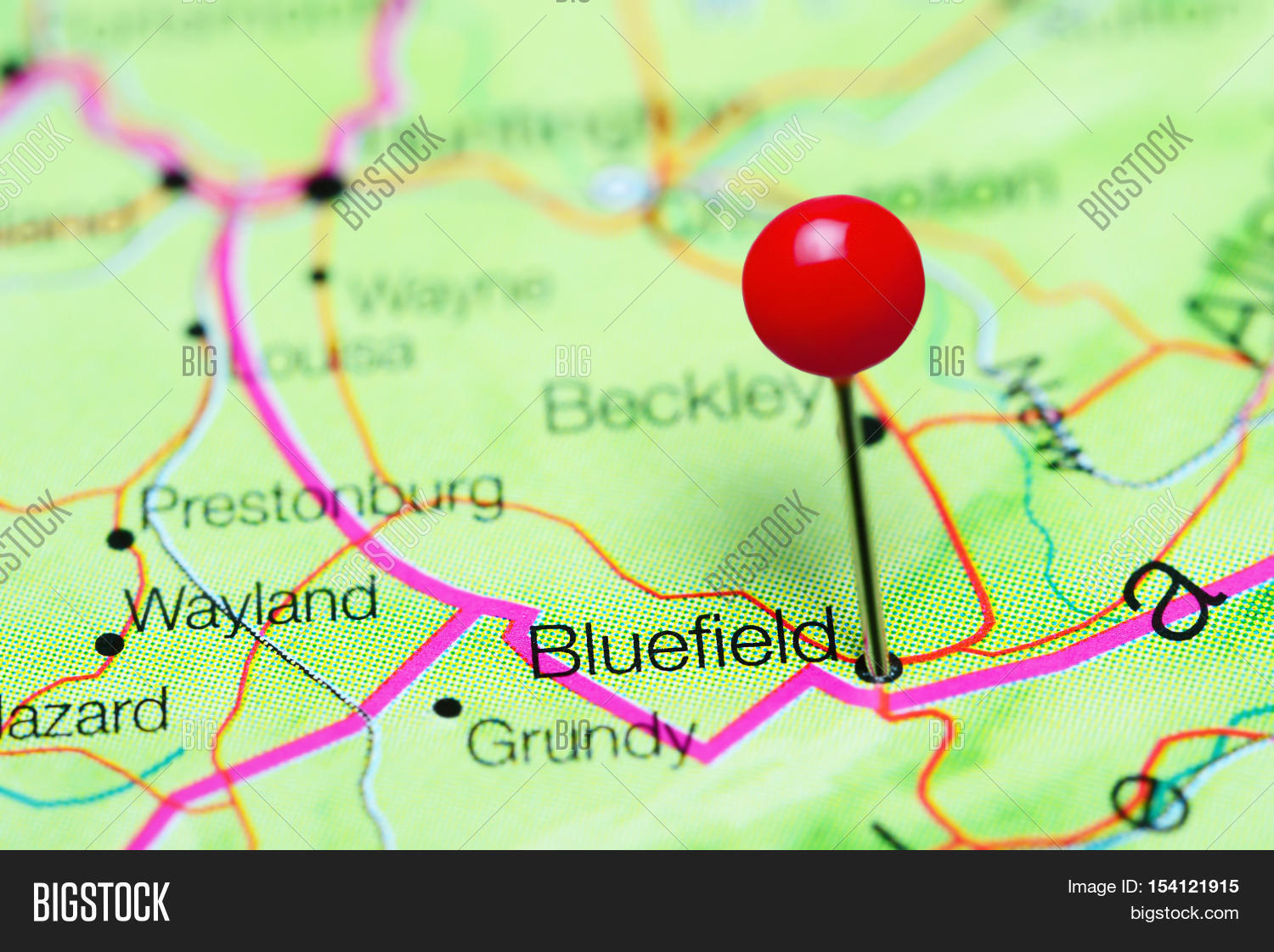 Bluefield Pinned On Image & Photo (Free Trial) Bigstock