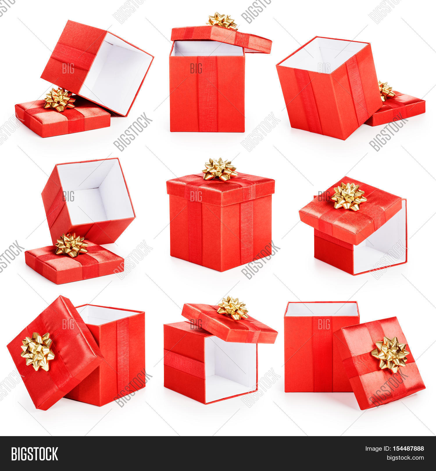 Red Gift Boxes Gold Image & Photo (Free Trial) Bigstock