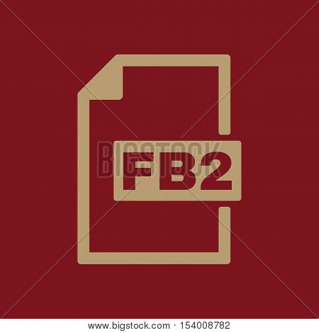 The FB2 icon. File format symbol. Flat Vector illustration. Button