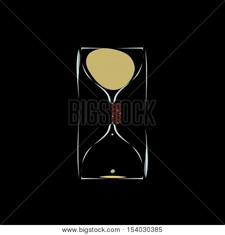 hourglass with solenoid to slow down the time