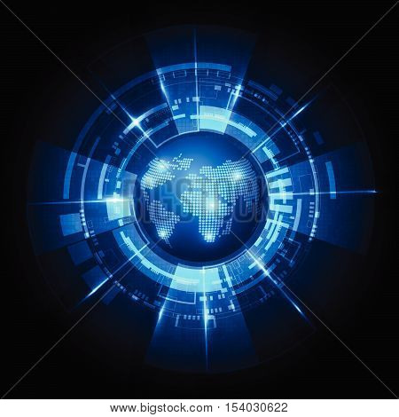 vector abstract background technology space illustration communication