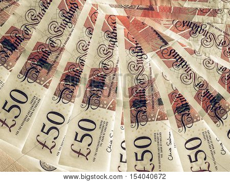 Vintage Fifty Pound Notes