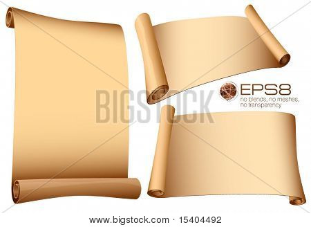 Ancient scrolls. Vector.