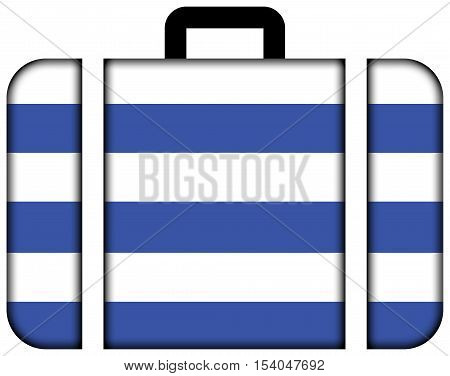 Flag Of Dunkirk, France. Suitcase Icon, Travel And Transportation Concept