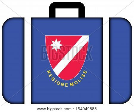 Flag Of Molise Region, Italy. Suitcase Icon, Travel And Transportation Concept