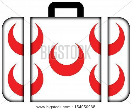 Flag Of Qormi, Malta. Suitcase Icon, Travel And Transportation Concept